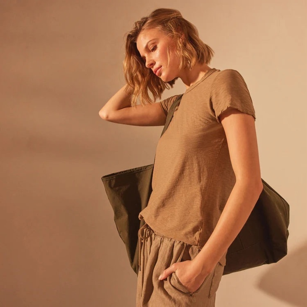 James Perse bronze cotton slub crew neck short sleeve tee - XS (0) NWT